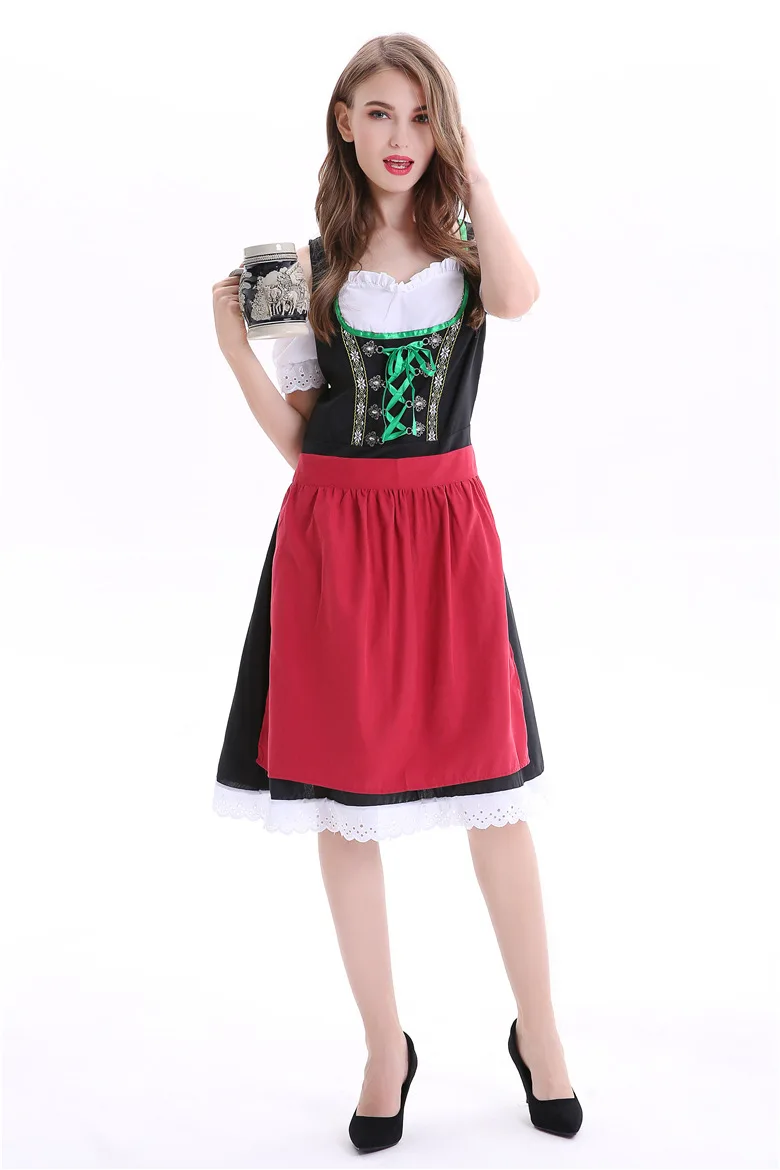 Womens Oktoberfest Bier Meisje Kostuum Duitse Meid Party Fancy Dress S-XXL