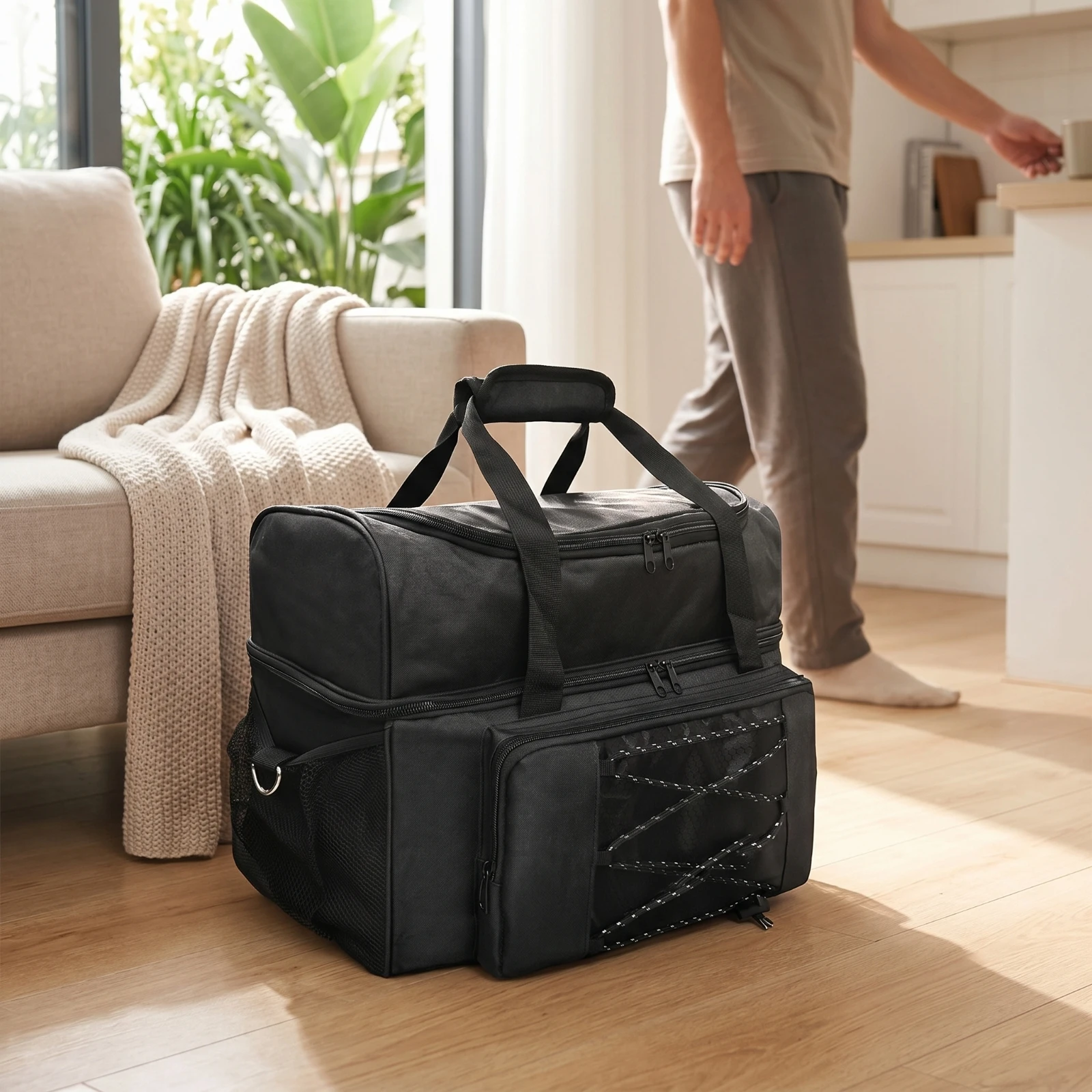 Bowling Bag with Ball Cradle Padded Bowling Bag with Shoe Compartment Structured Spacious for Bowlers, League Night view 6