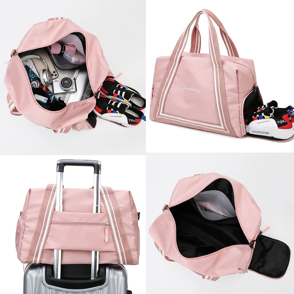 Дорожная спортивная сумка, ночная ручная сумка Weekender для женщин и мужчин, складная водонепроницаемая спортивная сумка с мокрым карманом для тренировок
