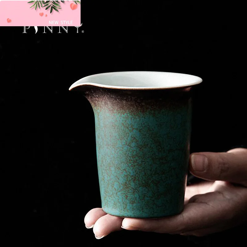 

PINNY 165ML Ceramic Turquoise Glaze Cha Hai Vintage Heat Resistant Tea Service Chinese Kung Fu Tea Drinkware