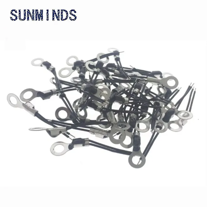 10pcs NTC Thermistor Surface Mount Aperture 4.2mm Temperature Sensor Probe Fixed Head 10K 50K 100K  Long 2cm Tin
