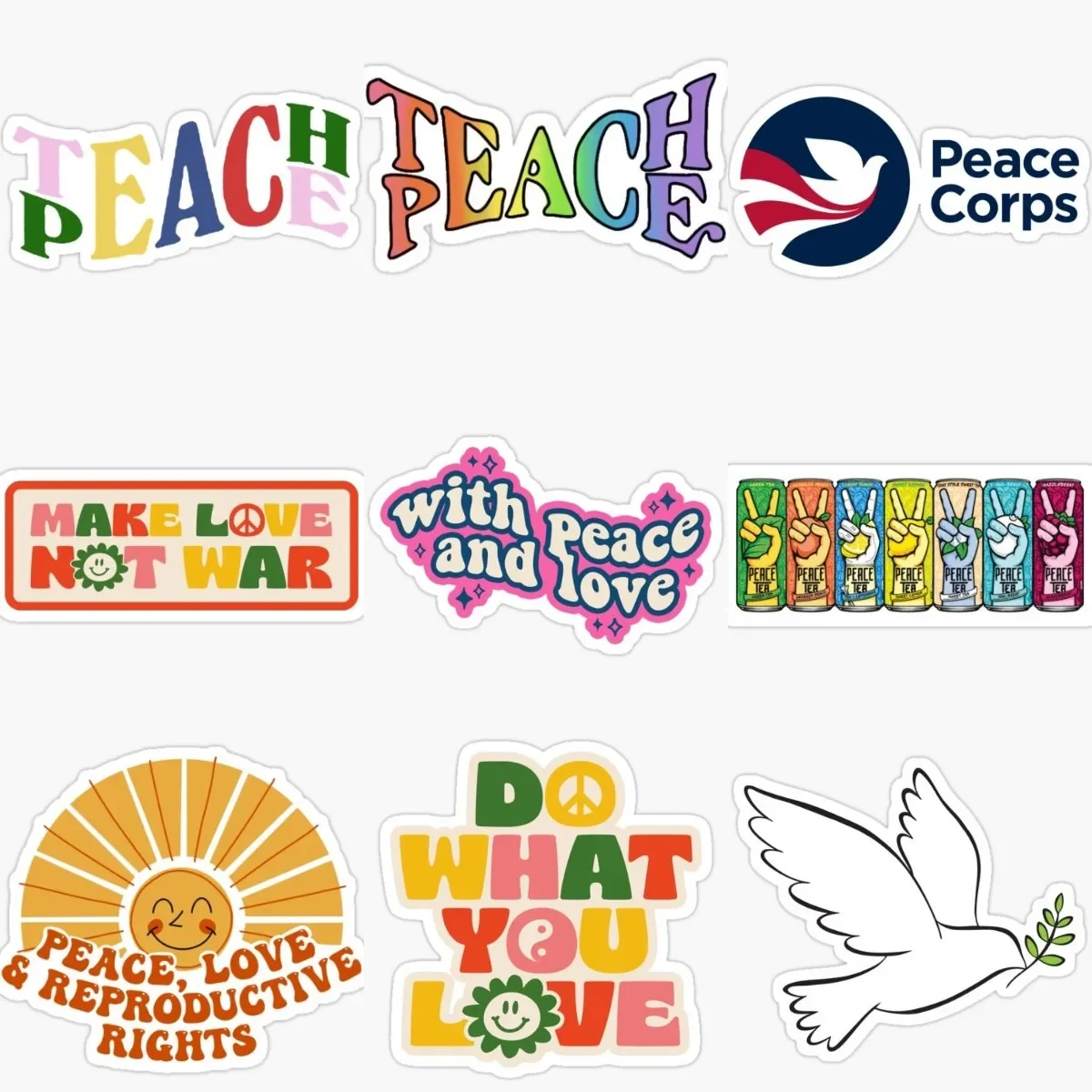

Creative Peace Dove PVC Stickers Accessories for Decorate Fridge Table Car Motorcycle Off-road Helmet Camper Bumper Decal