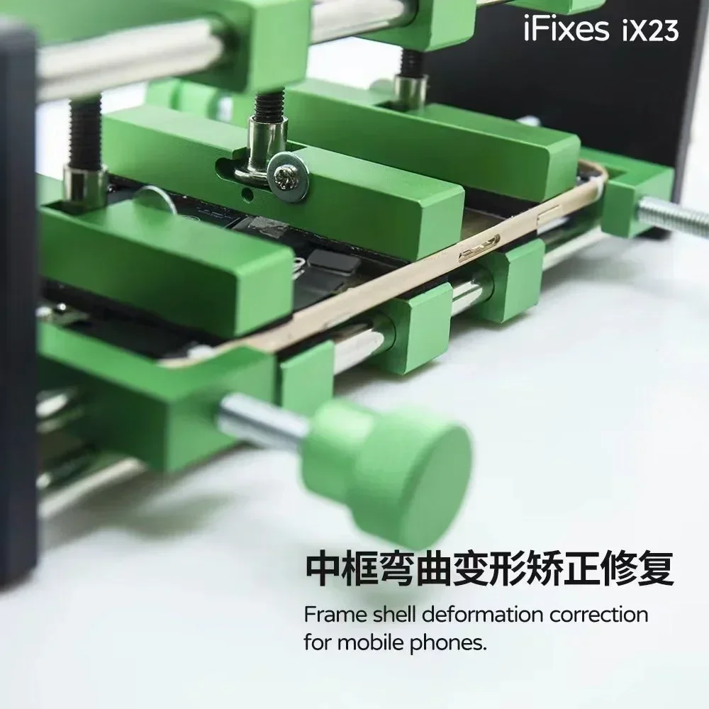 IFIXES IX23 3-IN-1 الإطار قذيفة تشوه تصحيح جهاز تركيبات الهاتف شاشة LCD الضغط المشبك الغطاء الخلفي إزالة إصلاح