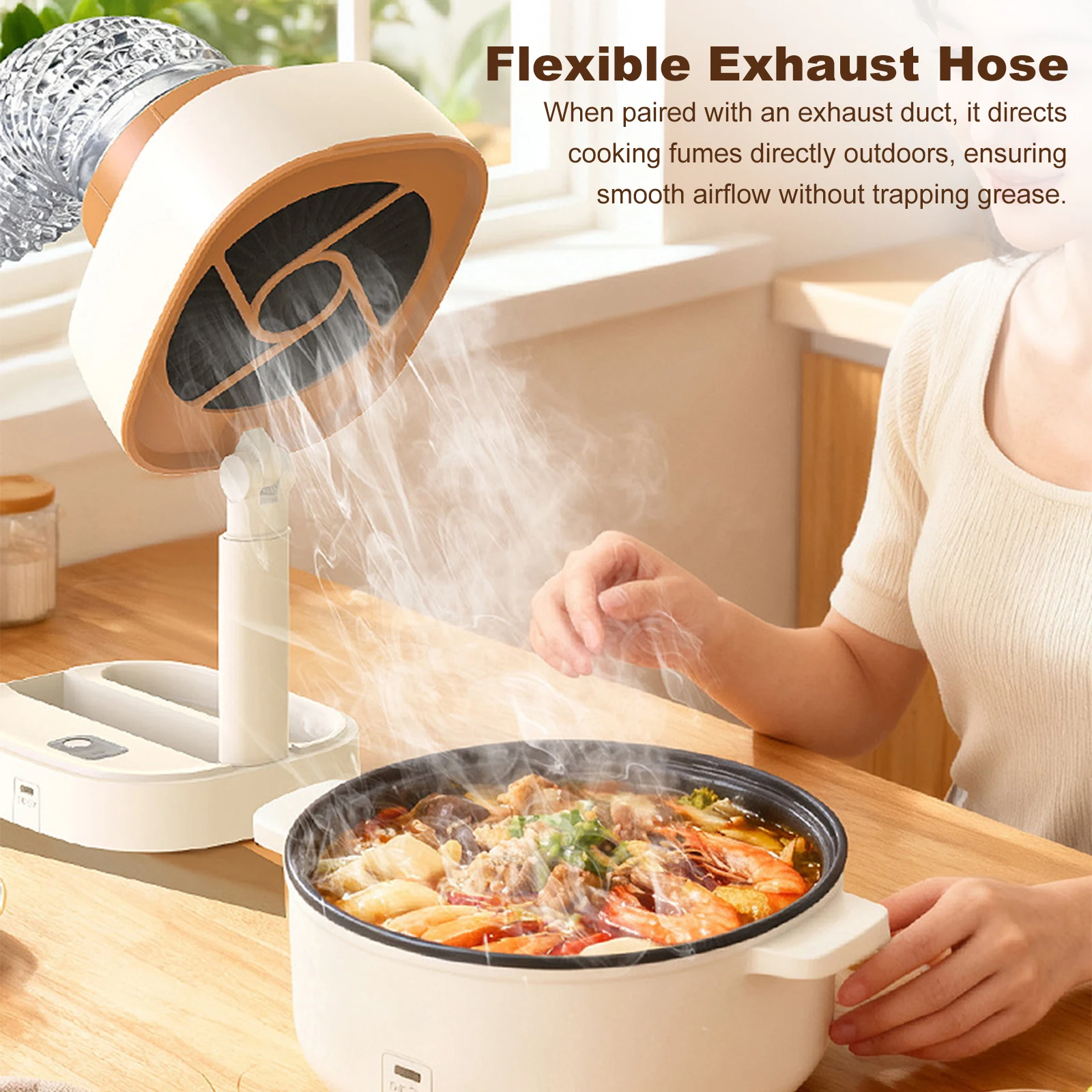 Commercial Kitchen Vent Hood - USB Desktop Range Hood Rechargeable Exhaust