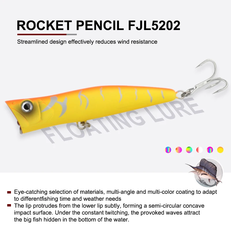 Popper FJORD 140mm 51g – Señuelo superficie UV agua salada - imagen 3