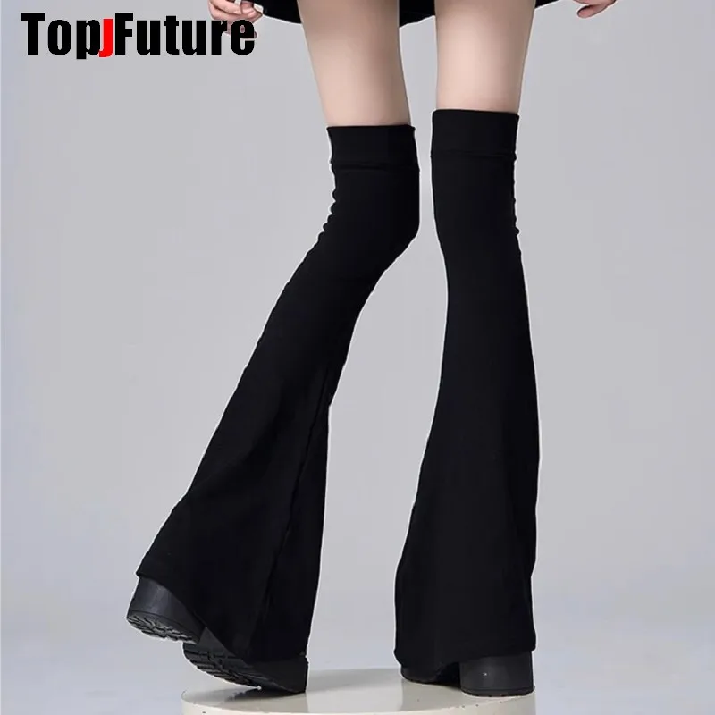 Plus Size Harajuku Y2k Girl Gothic Lolita over Knee Leg Warmer Accessories Jk Horn Stockings Retro Aesthetic Stacked Leg Sleeves