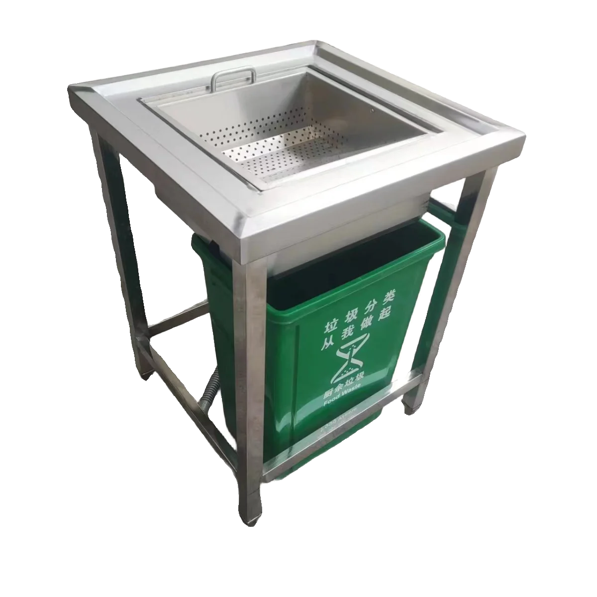 Stainless steel dry and wet separation, swill separation and residue collection table, noodle house food waste canteen special r