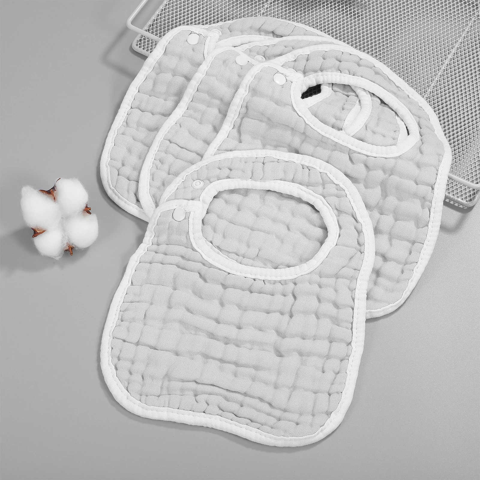 

4 шт., детские нагрудники для слюней, муслиновые хлопковые мягкие впитывающие регулируемые застежки на пуговицы, бандана для новорожденных, нагрудники для кормления, салфетки для отрыжки