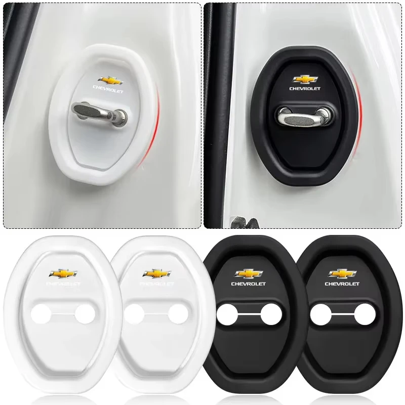4 Uds. Cubierta de protección de cerradura de puerta de coche anticolisión de silicona para Chevrolet Colorado Cruze Captiva Malibu Trax Aveo Camaro