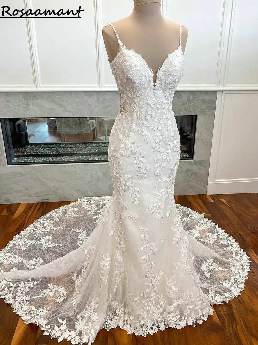 

Реальное изображение Иллюзия спагетти бретельки без рукавов Русалка Свадебные платья женское