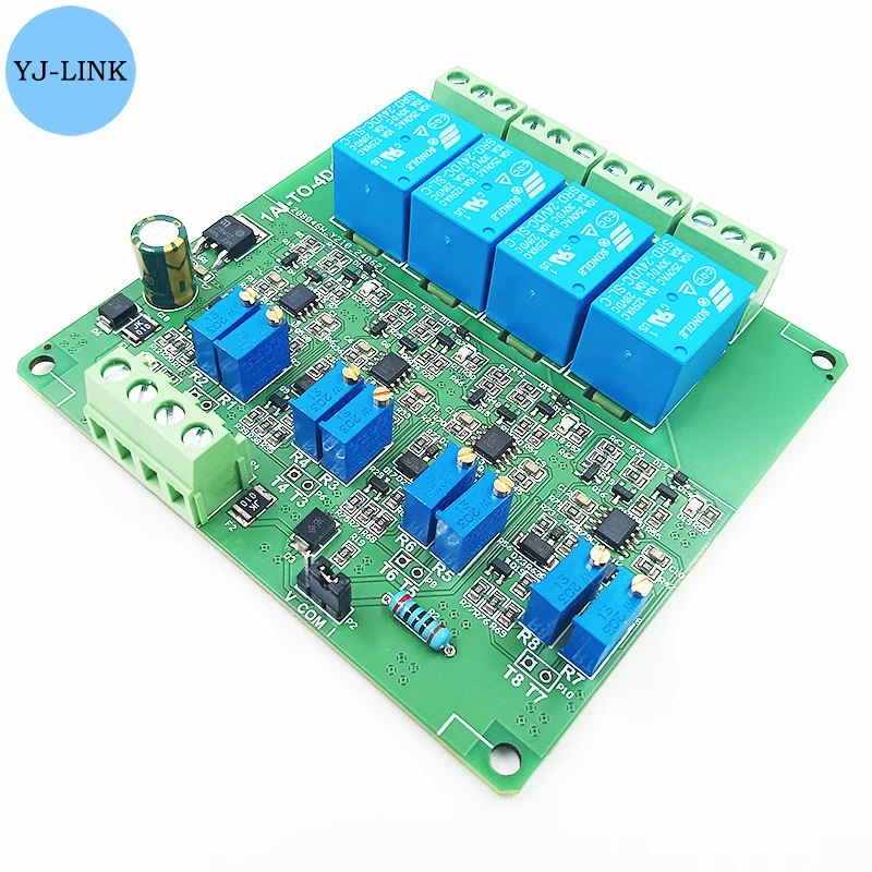 Analog Signal Input Trigger, Relé Switch Output, 1 Channel, 4 Channel, 20mA, atual 0-10V, Voltage Control Module