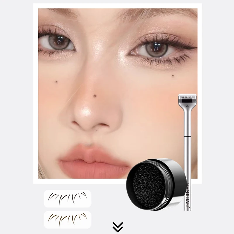 4 In 1 Dezone Lower Eyelashes Stamp Eyeliner Pen Waterproof Sweatproof Korean Makeup Cosmetics Natural-looking Eyelash Eyeliner