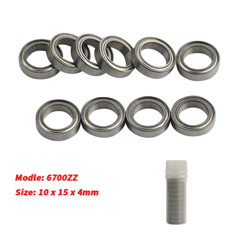 Miniature 6700ZZ  iron seal bearing 1 batch  Bearings Steel Metal Shielded Ball Bearing Thin Wall Roller 10pcs/Lot  10x15x4 mm