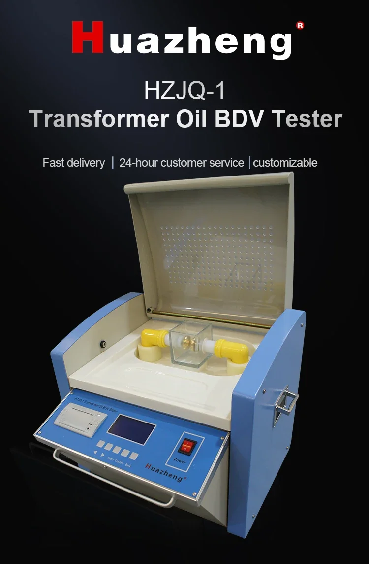 Huazheng  Insulating oil dielectric strength tester  oil breakdown voltage tester 80kv transformer oil bdv test