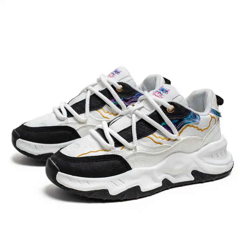 Round Foot Key Height Basket Running Woven Sneakers 46 Size Shoes For Men Summer Sport Hospitality Foot-wear Outside view 4