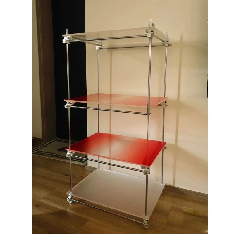 Optical axis shelf Floor-to-ceiling bookshelf Living room storage rack Display shelf Color acrylic multi-layer