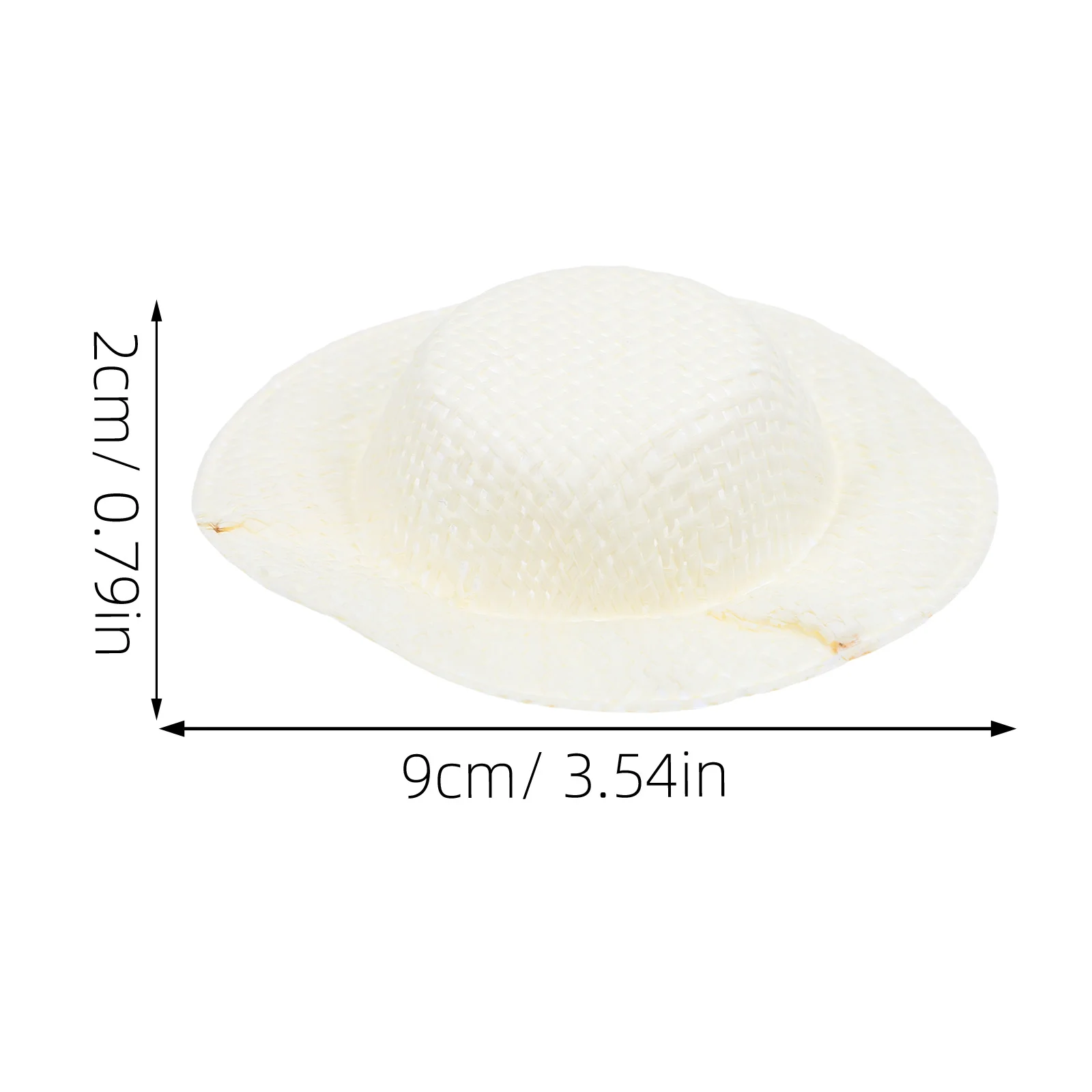 Mini chapeaux tissés pour l'artisanat, 15 pièces, petites décorations de paille mignonnes, accessoires faits à la main pour bricolage, Mini chapeaux de paille d'imitation
