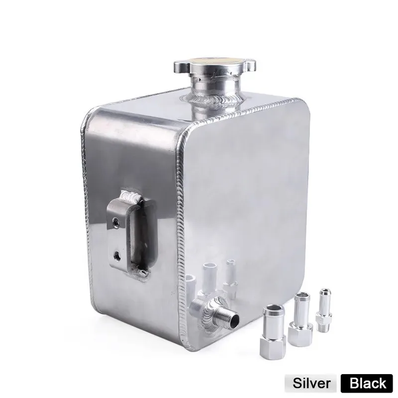 for Universal Car Aluminum Alloy Auxiliary Water Tank 2.5L Cooling Kettle Heat Dissipation Breathable Pot Modification