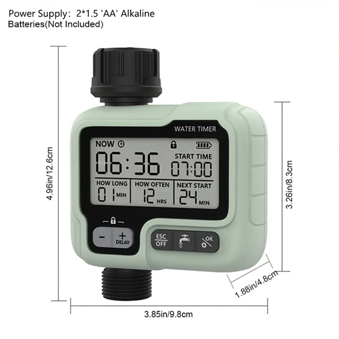Automatic Garden Water Timer Digital Irrigation Computer System Intelligent Sprinkler Controller Outdoor Watering