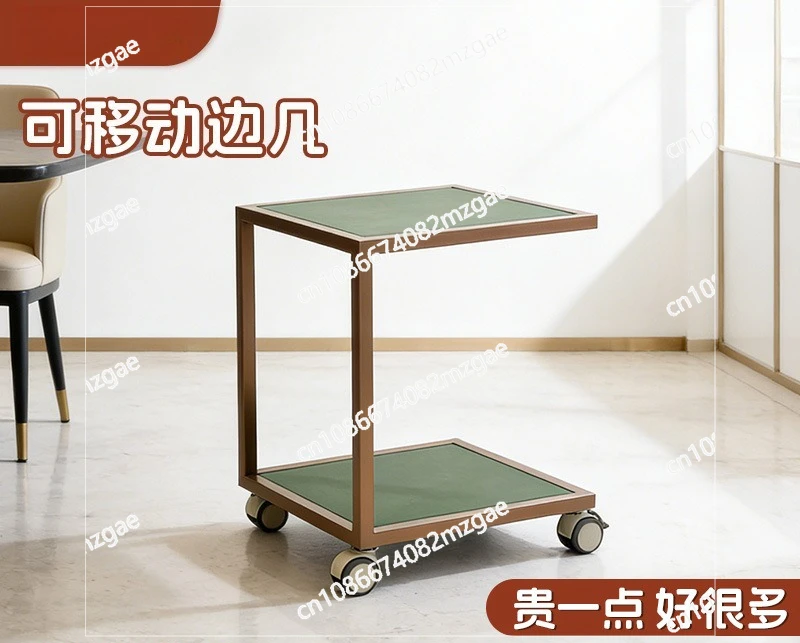 

Medieval style snack trolley shelf sofa side table living room removable coffee premium bedside