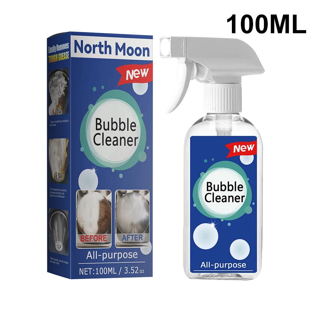 2022 Kitchen Grease Cleaner Bubble Cleaner Multifunctional Foam Cleaner Rust Remove Household Cleaning Tool Bubble Spray