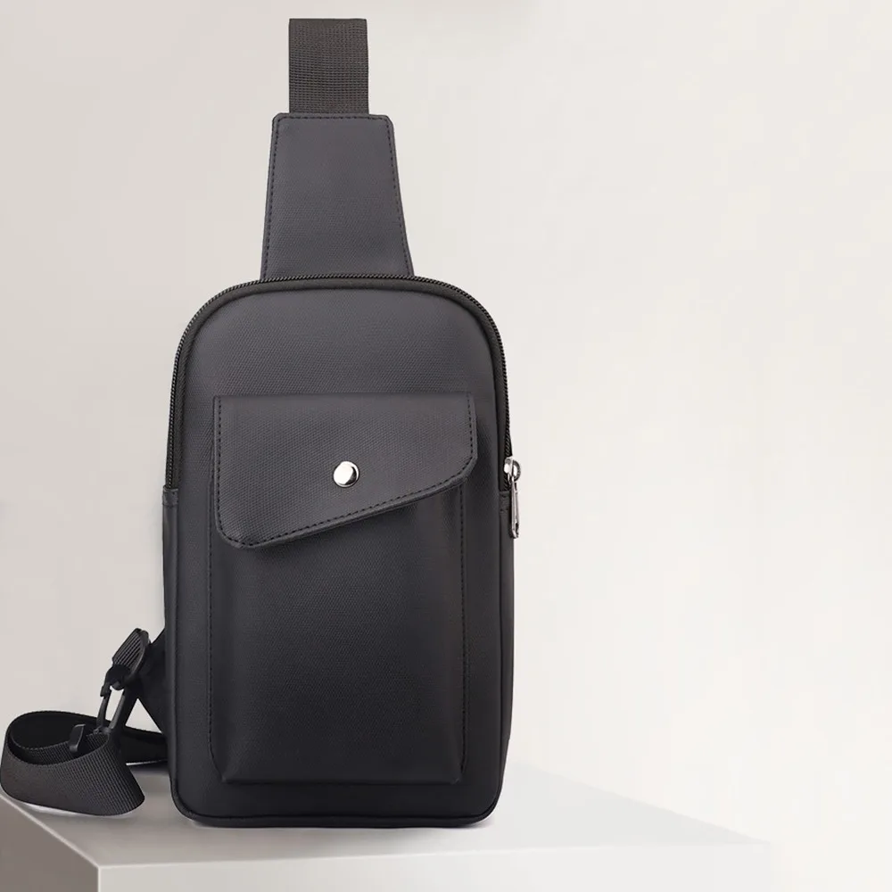 Portable Large Capacity Male Chest Bag Waterproof Casual Men Waist Bag Korean Style Crossbody Sports Chest Bag Outdoor