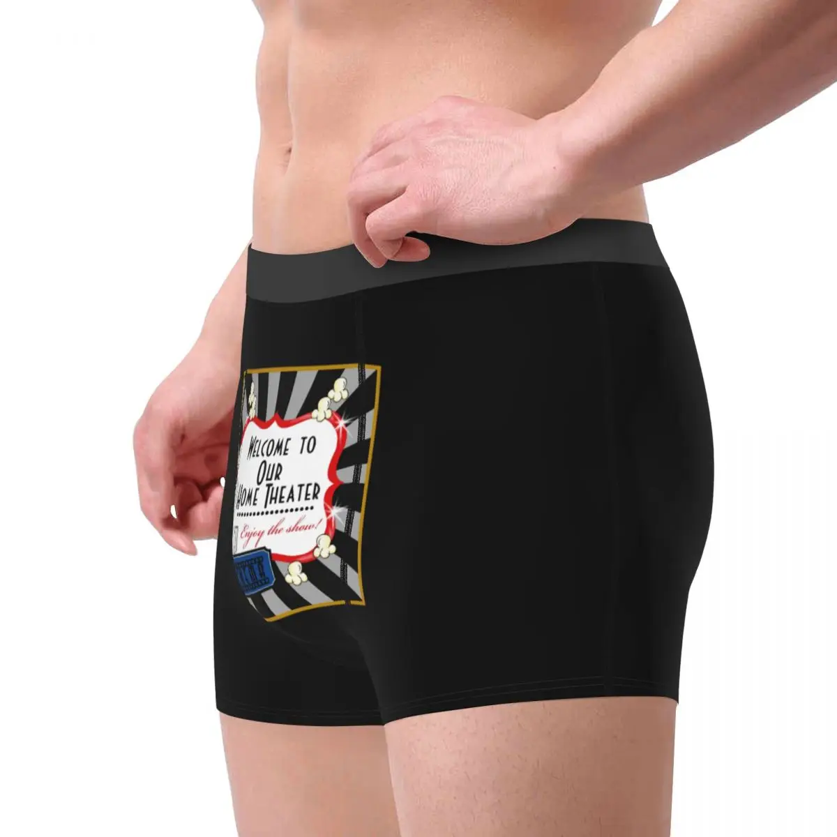 Men's Movie Theater Cinema Camera Popcorn Boxer Shorts Panties Breathable Underwear Production Film Homme S-XXL Underpants