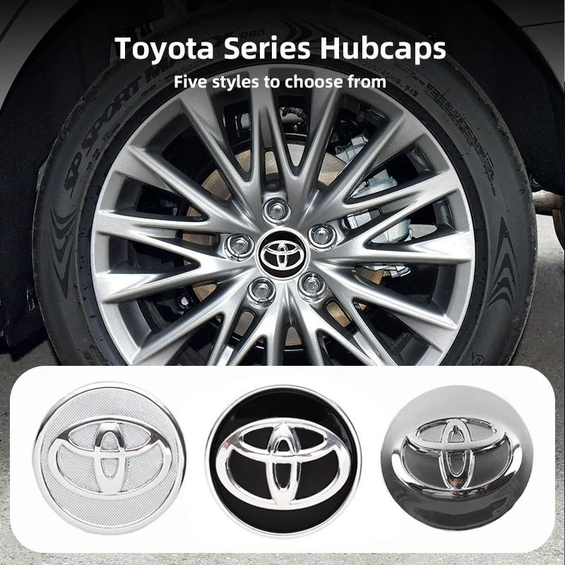 4Pcs 57mm/62mm Car Styling Wheel Center Cap Hub Covers Accessories For Toyota 86 Mirai Supra Prado Alphard Vellfire Crown Sequoi