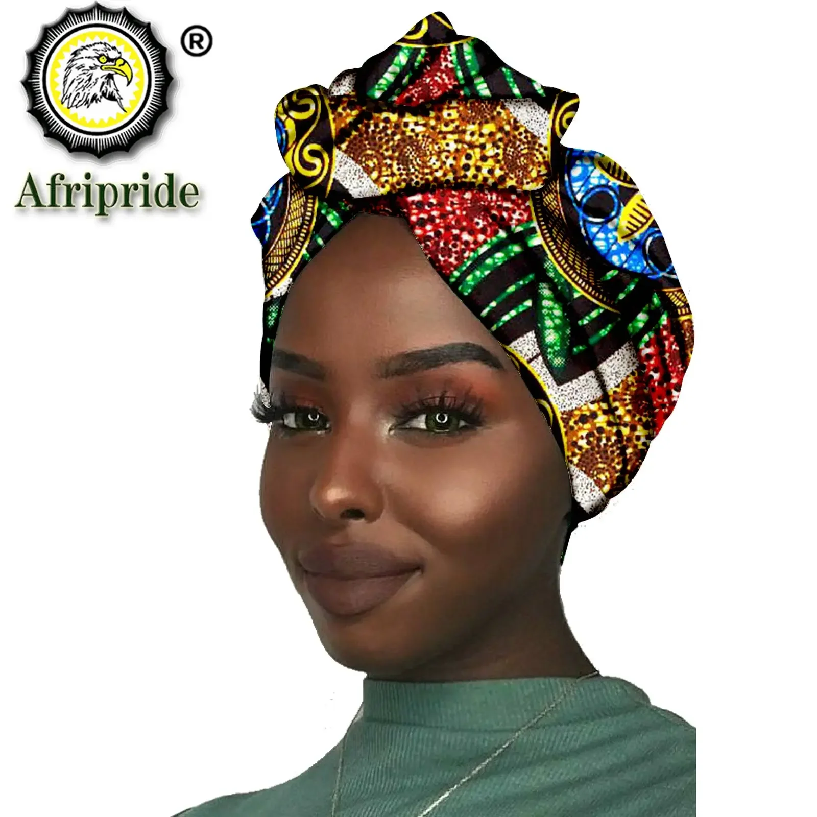 African New Fashion Headwrap Women Cotton Wax Fabric Traditional Headtie Scarf Turban pure Cotton Wax AFRIPRIDE S001