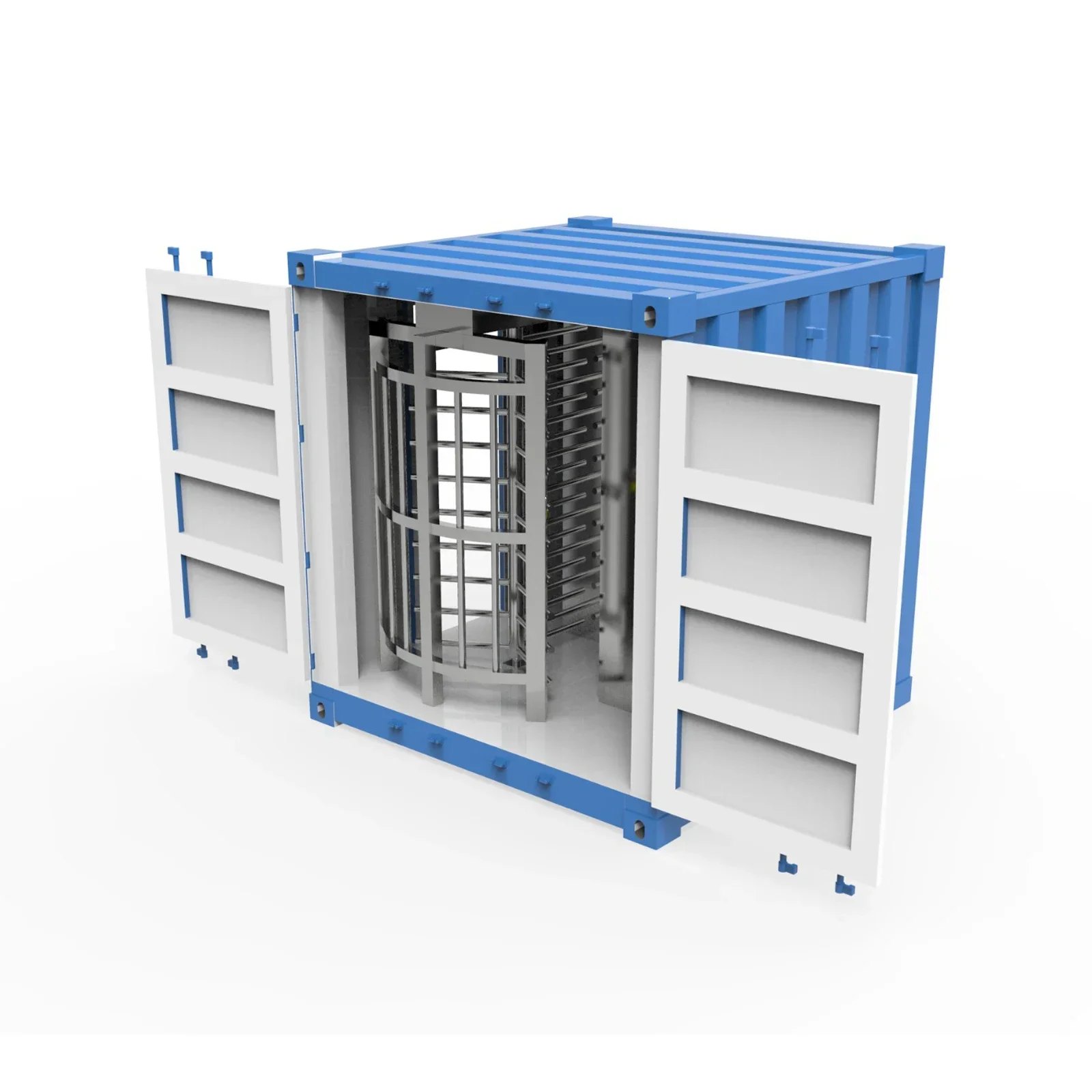 Container Turnstile Gate For High-Traffic Access Control With RFID And Facial Recognition