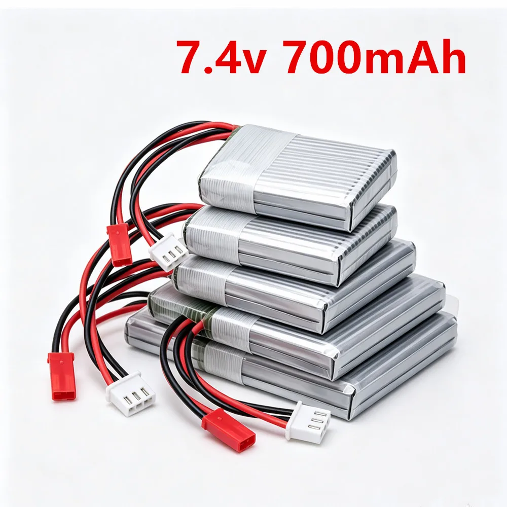 7.4V 700mAH 603048 Lipo Battery For Udi U829A U829X MJXRC X600 Hengqi 907 Remote Control Plane 7.4 V 700mAH 25C With JST Plug