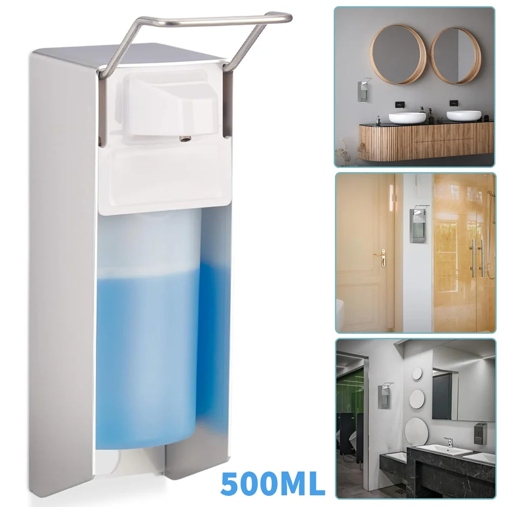 500 ml nicht perforierender Seifenspender, Händedesinfektionsmittel, Wandaufhänger, Pressspender, Zuhause, Hotel, Duschgel, Shampoo-Box, Wandhalterung