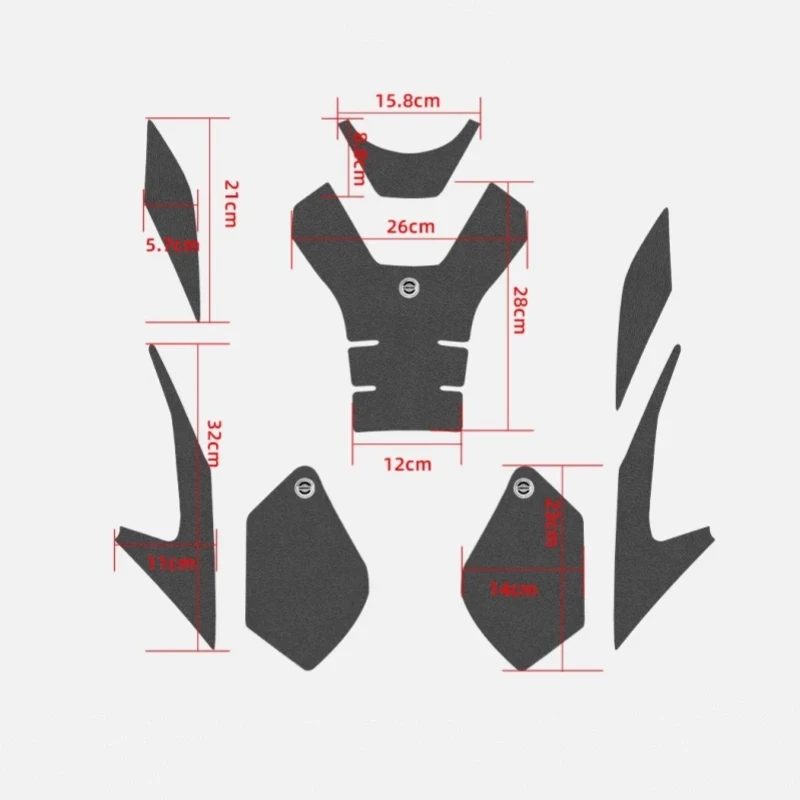For KOVE 450RR 2023 Motorcycle Fuel Tank Sticker Body Sticker Version Anti-Slip Wear-Resistant Flower Pattern