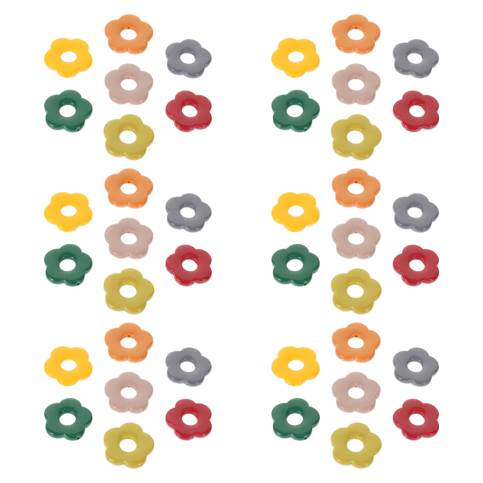 60Pcs Resin Flower Charms DIY Jewelry Pendants for Necklace Bracelet Keychain Sweater Chain Anklet Mobile Phone Decor
