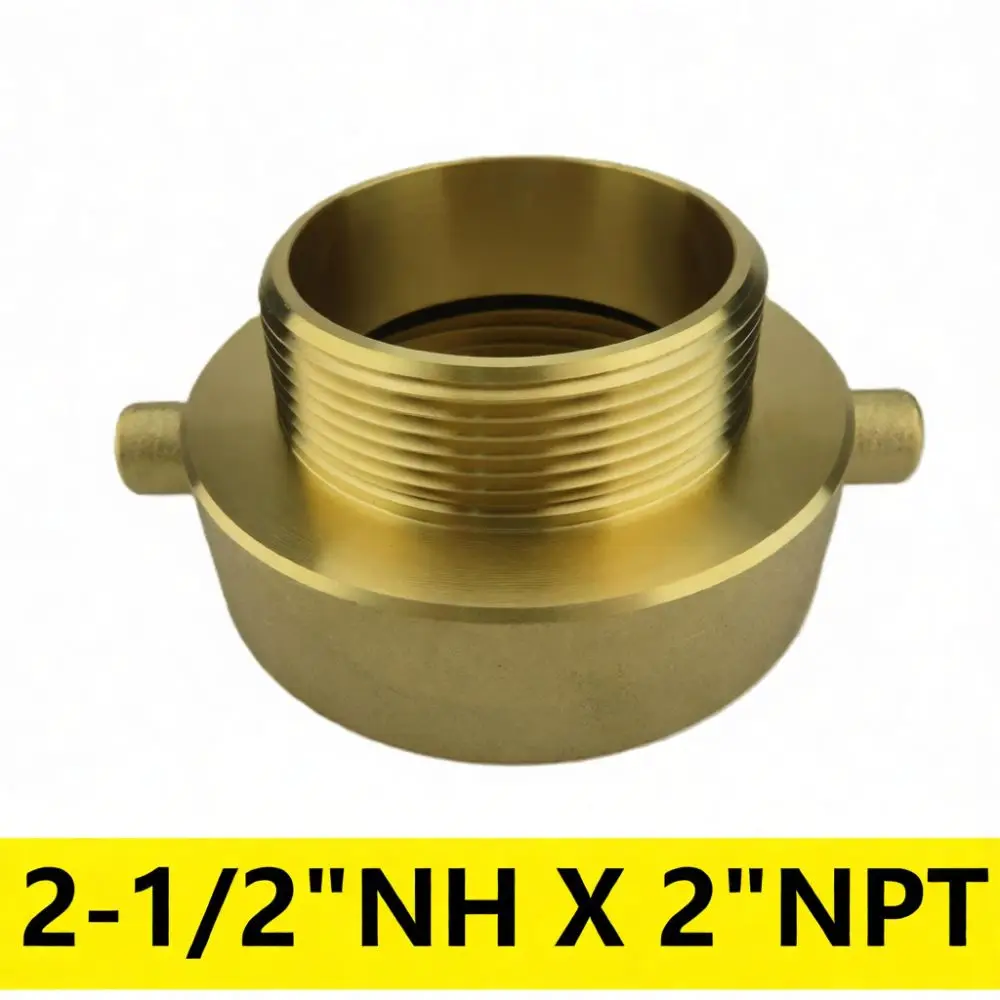 Premium Fire Hydrant Hose Adapter 2 1 2 Inch NST NH To 3 4 GHT Connector Durable Brass Industrial Irrigation Fitting