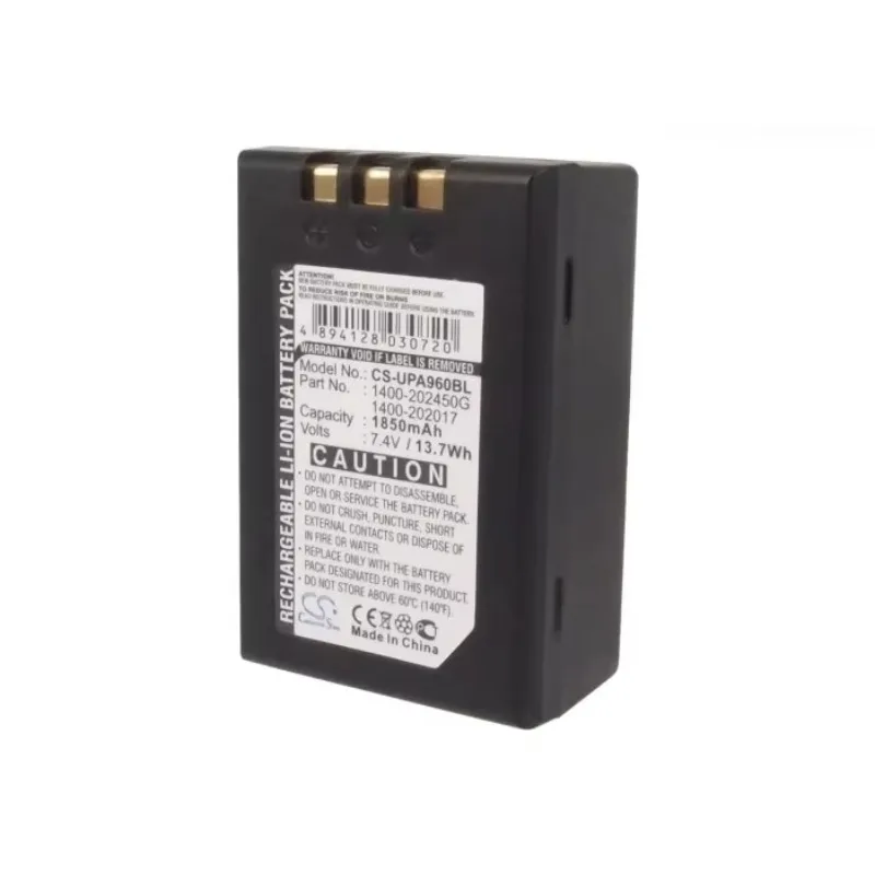 

7.4V 1850mAh Barcode Scanner Battery 1400-202017 1400-202450G for Unitech PA960 PA962 PA963 RH767 RH767C