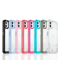 For Nothing Phone1 Case Nothing Phone 1 2 Cover Coque Funda Hard Translucent Soft Frame Shockproof Clear Case Nothing Phone 1