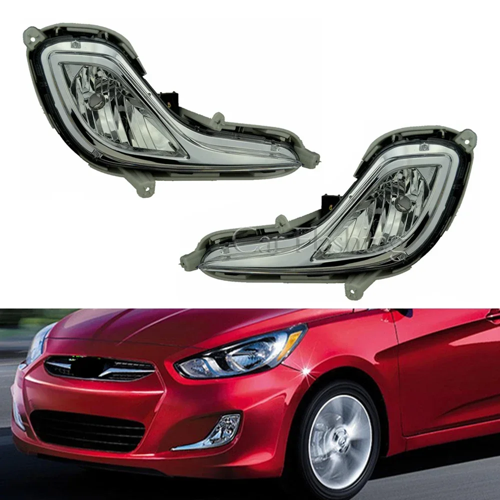 New！ Car Fog Lamp Assembly For Hyundai Accent 2012 2013 2014 2015 2016 Replacement Bumper Clear Lens Fog Light 922021R000 922011