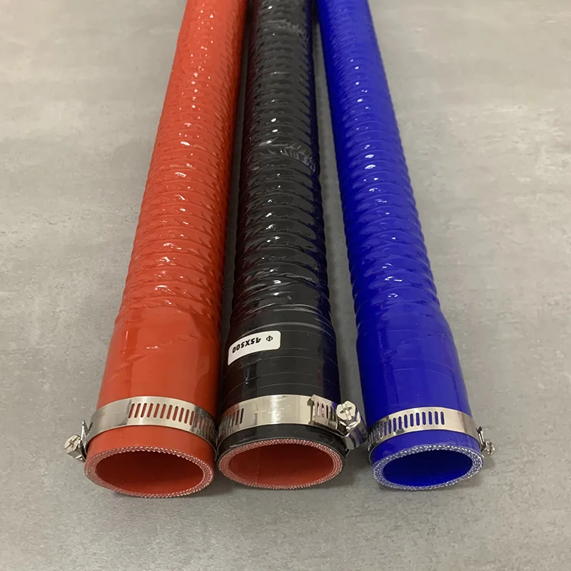 ID30-1000mm Length 400-600mm Silicone Flexible Hose and 2 Clamps Air Intake Pipe Radiator Tube High Pressure Temperature Rubber