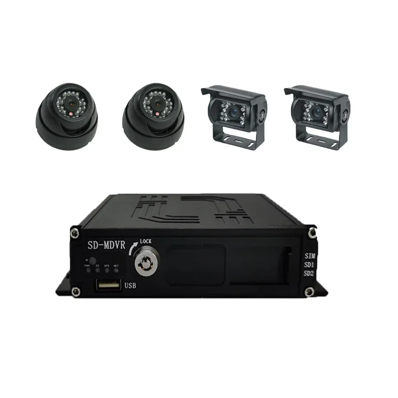 4CH GPS 720p 1080P HD Mdvr for Truck Fleet Management CCTV Video Recording DVR System 4G Mdvr