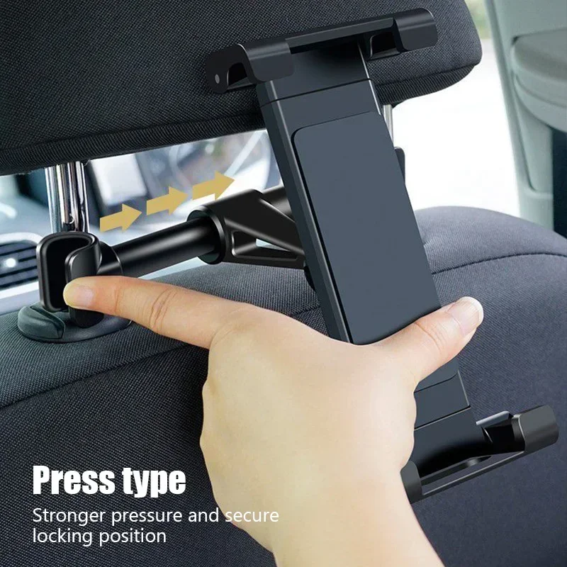 Universal 4-11 Inch Telescopic Car Rear Pillow Phone Holder Tablet Car Stand Seat Rear Headrest Mounting Bracket for Tablet Etc