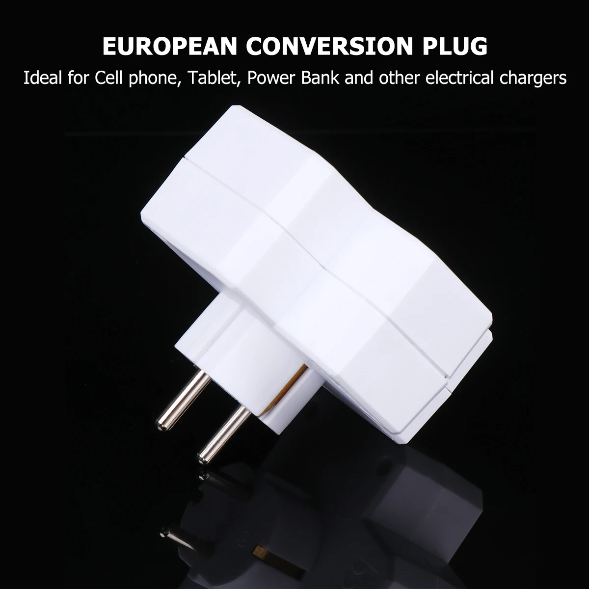 

European Conversion Plug 16A 250V 2 Pin Power Adapter Socket Compact Mini Travel Wall Outlet Indicator Cell Phone Tablet Power