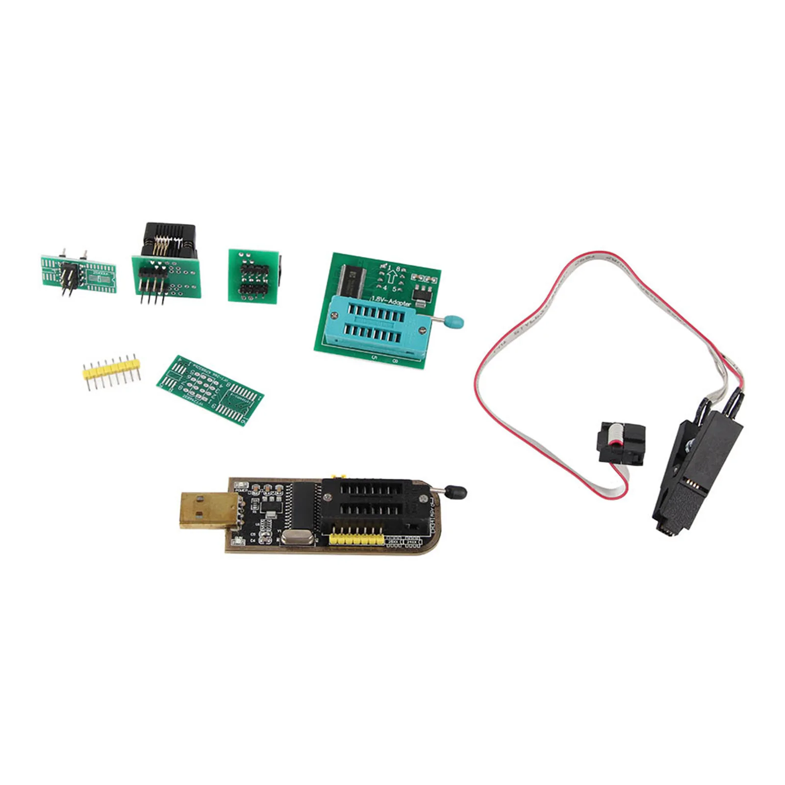 CH341A USB Programmeur SOP8 Test Clip 1.8V Adapter SOP8 naar DIP8 Converter Module Adapter Socket Converter Module USB programmeur