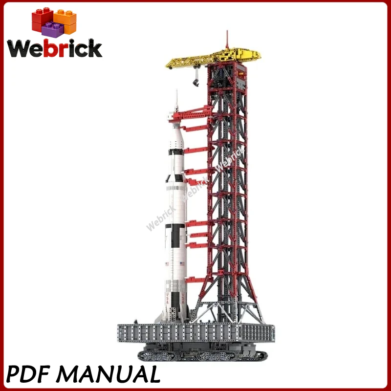 

7706PCS Launch Tower with Crawler MOC Construction Kit, Space Launch Complex Vehicle for Display