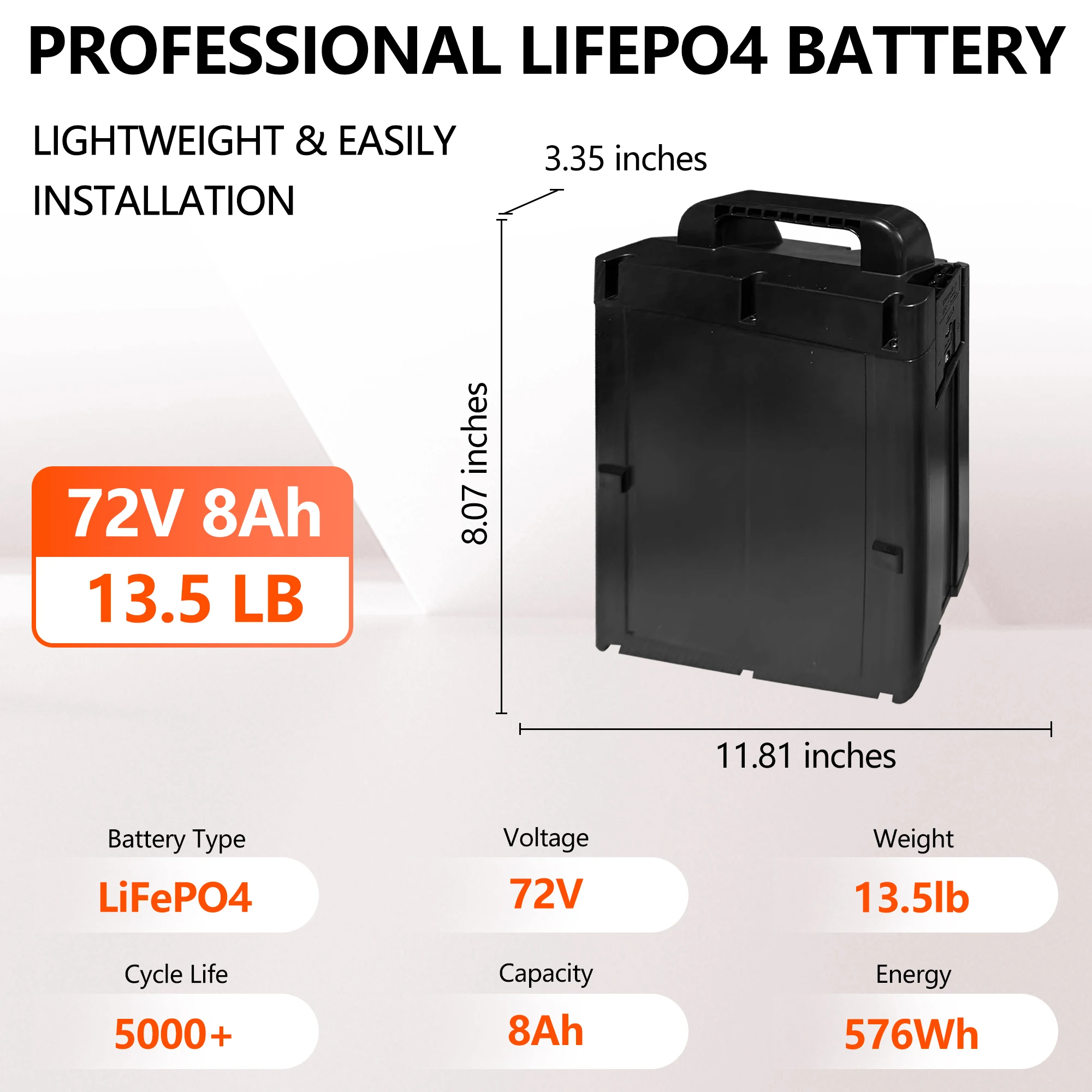 

LiFePO4 Lithium Battery 72V 8A for HELI CBD15-190Li Electric Pallet Truck Jack