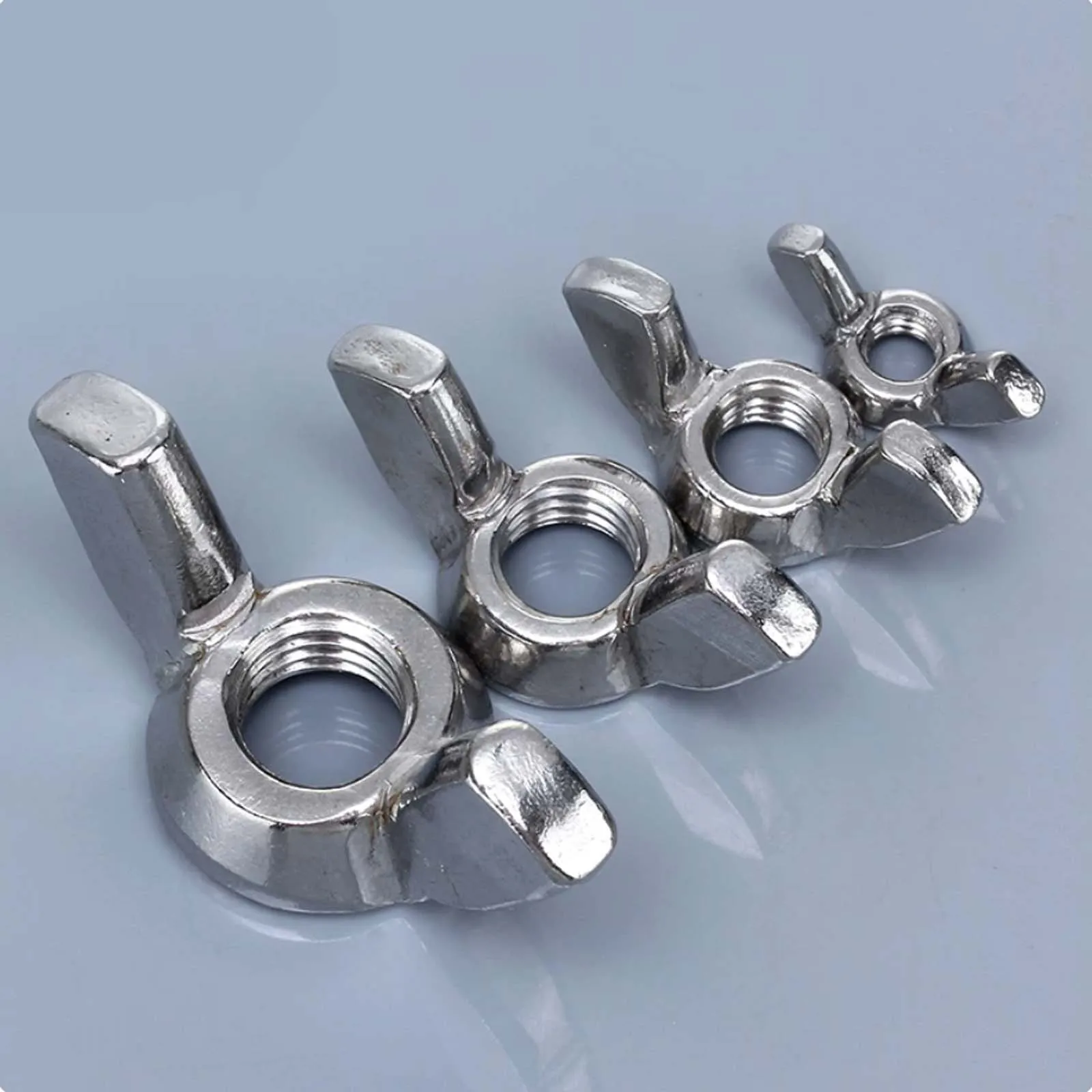 304/201/316 Stainless Steel Butterfly Shape Wing Nut Hand Twist Fastener M3 M4 M5 M6 M8 M10 M12