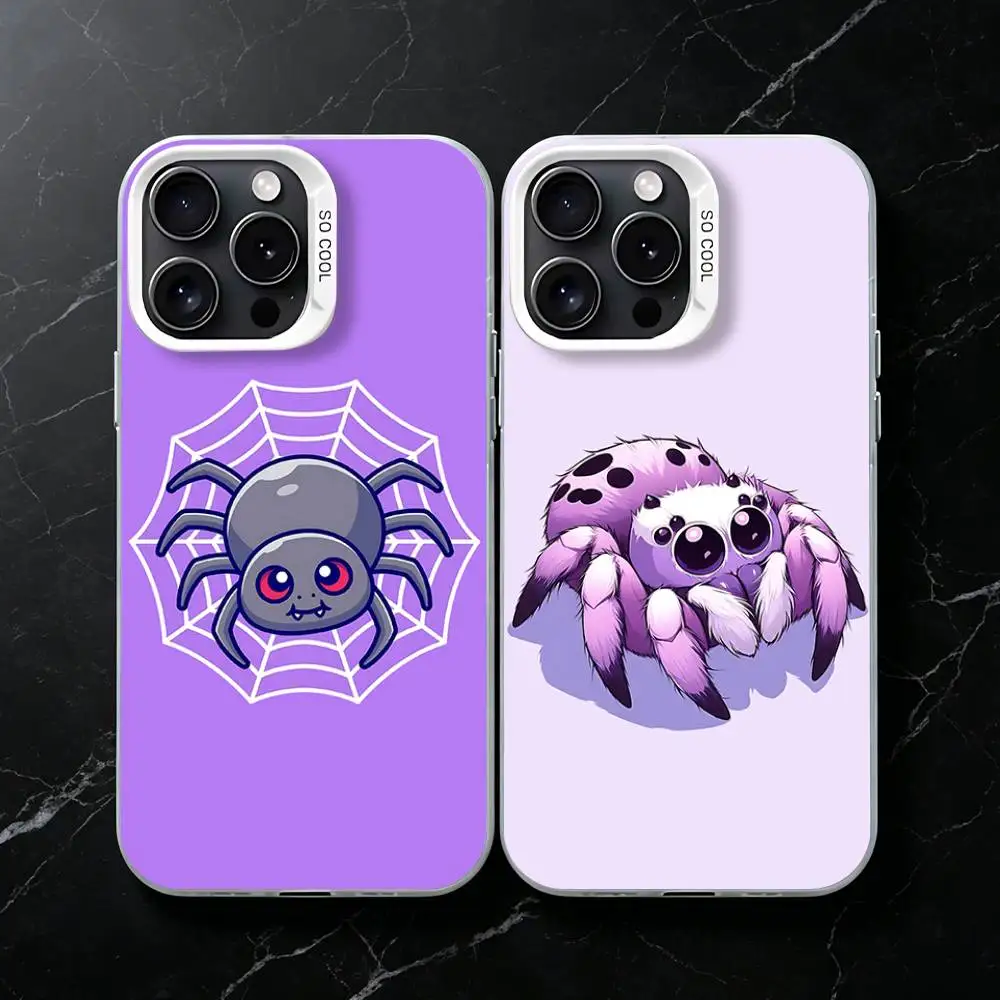 

Lovely Cute Spider Phone Case for iPhone 17 16 Max Mini 15 14 13 Pro Plus 12 11 X XS Air Premium Protector