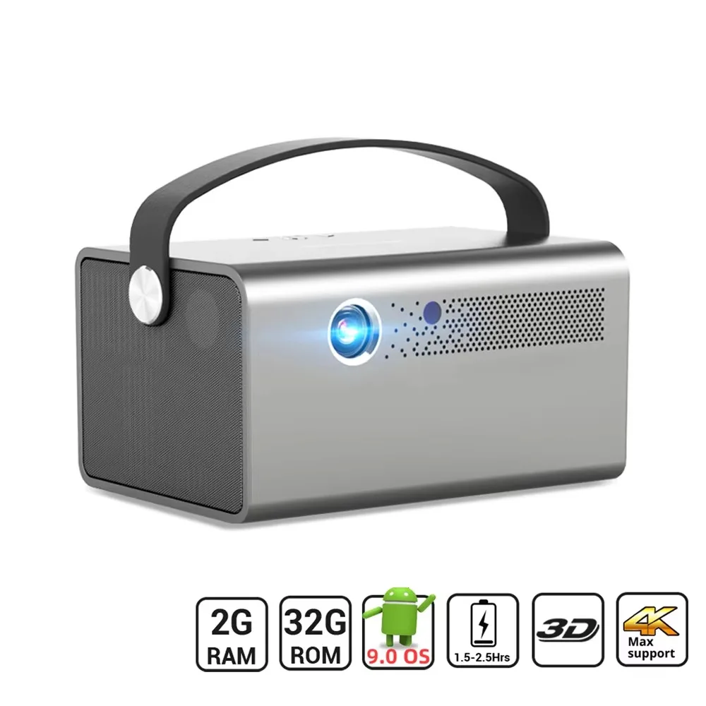 New  Android 9.0  Projector Home Theater Projectors LED Mini Portable Projector