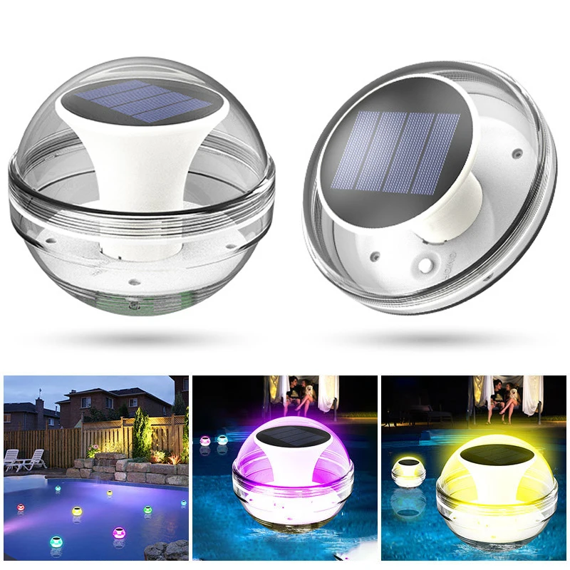 Luces flotantes solares para piscina al aire libre, luz LED nocturna impermeable IP65 que cambia de Color RGB, decoración de acuario para estanque de jardín, bañera de hidromasaje