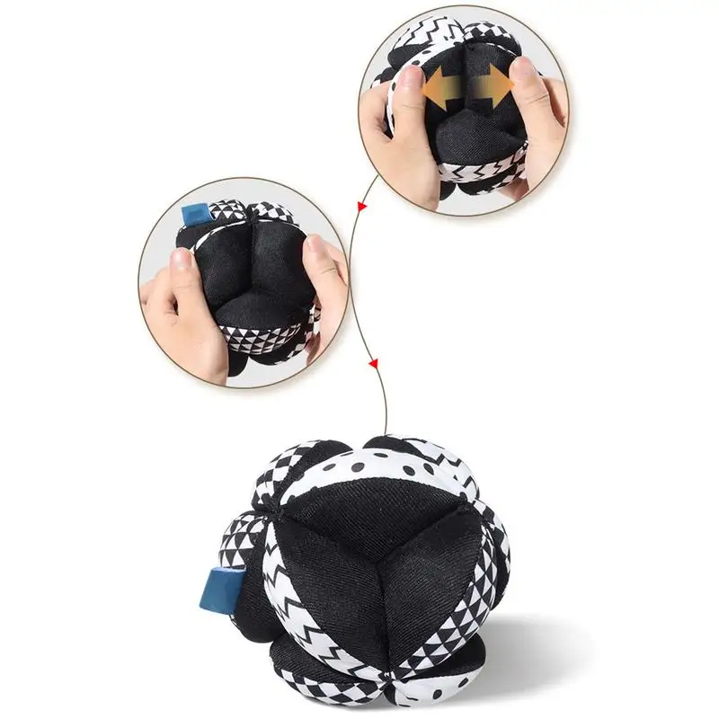 Soft Textured Ball Toy Develop Baby's Senses Toy Kids Clutch Ball Toys Children Black And White Interactive Sensory Ball